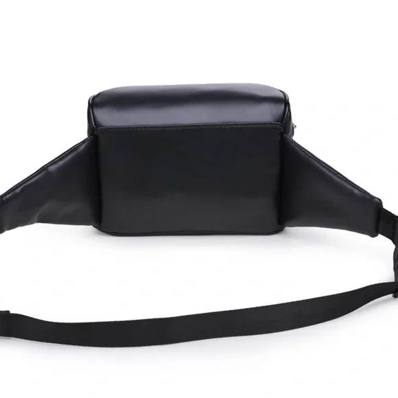 NWOT Urban Expresssions Black Hawthorn Perforated Belt Bag. - Picture 4 of 13